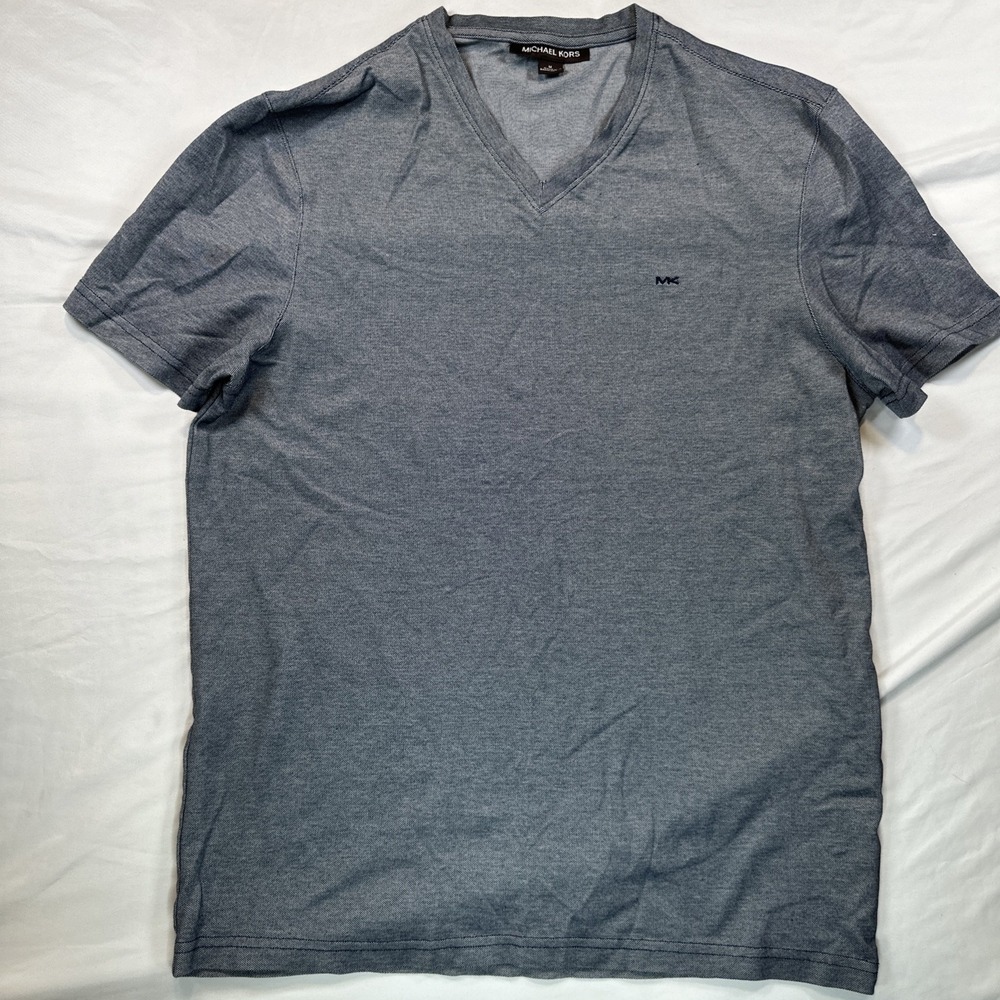 Michael Kors Mens T Shirt V Neck Fitted Muscle MEDIUM